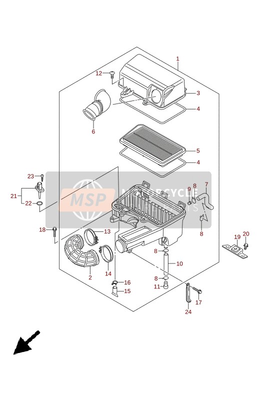 Suzuki AN400A 2022 Purificateur d'air pour un 2022 Suzuki AN400A